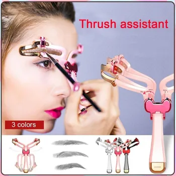 

1pcs New Adjustable Eyebrow Stencil Makeup Shaper Eye Brow Makeup Model Template Wholesale Reusable Eyebrows Card Styling Tools