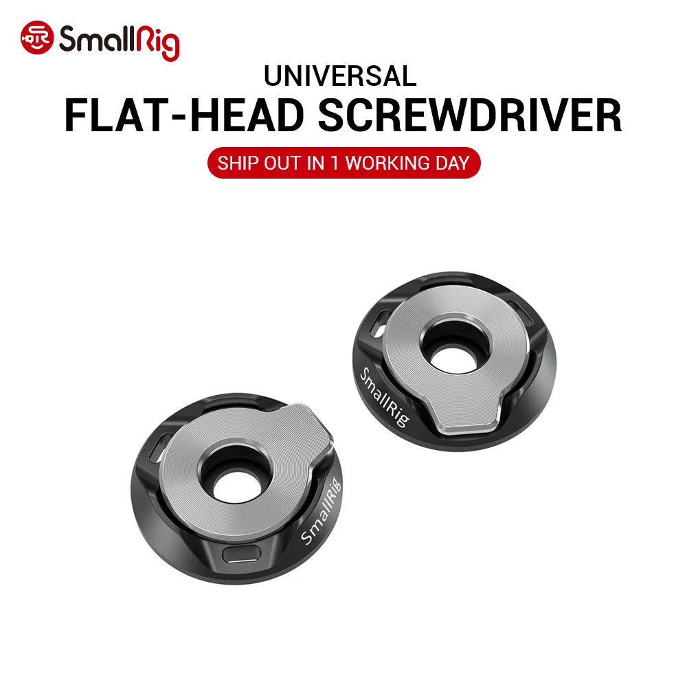 

SmallRig DSLR Camera Rig Flat-Head Screwdriver with Baseplate Kit (Pair) easy Carry 2453