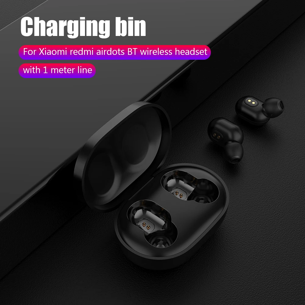300mAh Earphones Charging Case Wireless with USB Cable for Xiaomi