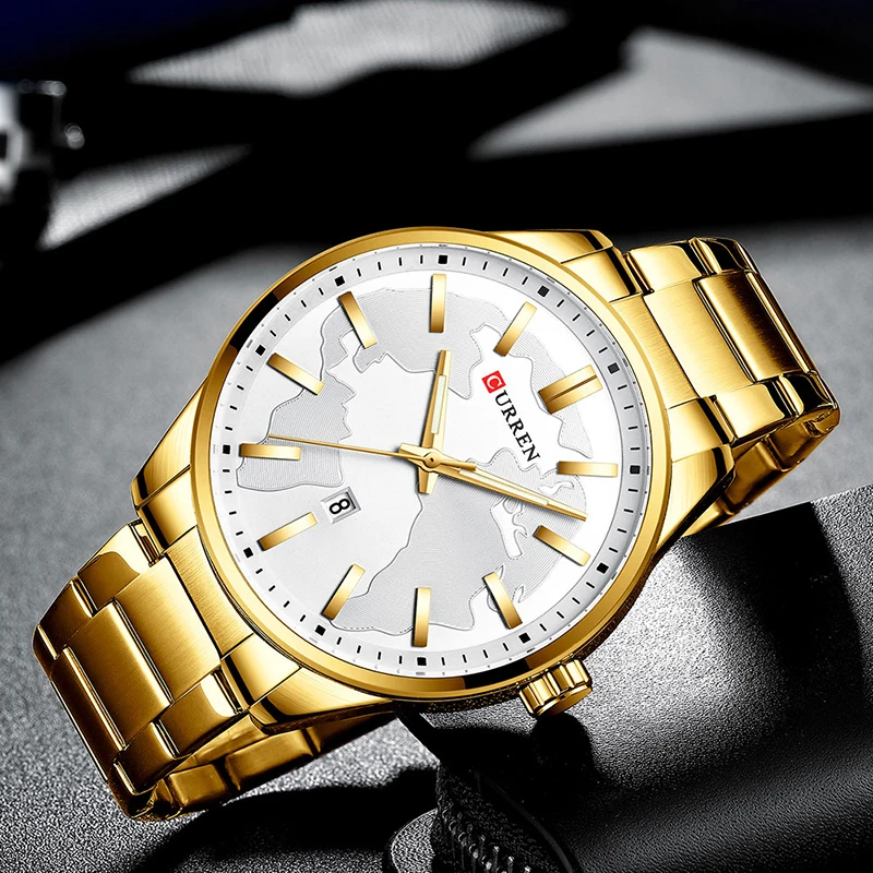 Curren парные часы для мужчин и женщин для влюбленных золотые часы из нержавеющей стали минималистичные часы для мужчин водонепроницаемые часы Relogio Masculino