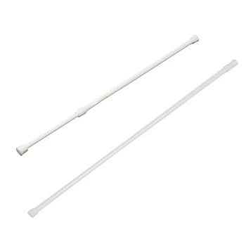 

2 Pcs Spring Loaded Extendable Telescopic Net Voile Tension Curtain Rail Pole Rod Rods White , 60-110cm & 70-120cm