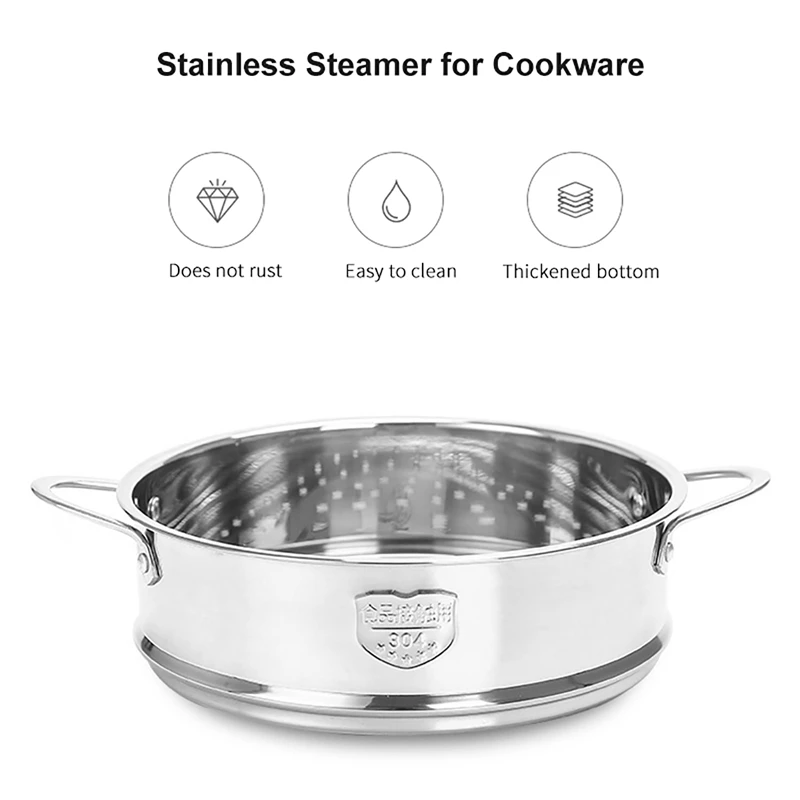 Stainless Steel Steamer Rack Thickening Food Steam Rack with Double Ear for Soup Pot Milk Pot Kitchen Tools steamer rack,steamer basket
