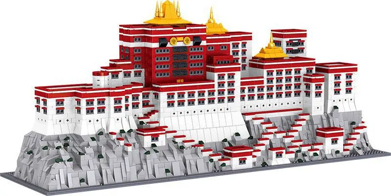 Zhegao Block QL0960 City Stree View Series Potala Palace of Tibet Building World Architecture модель кирпичная игрушка для