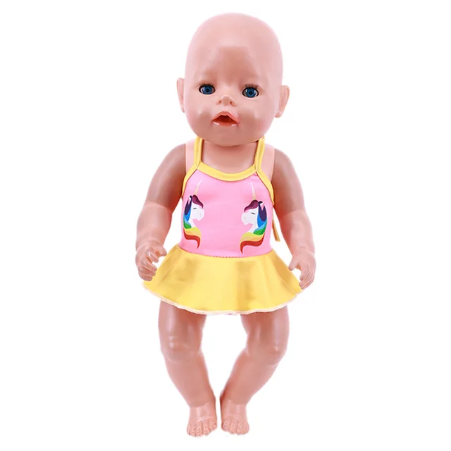  Doll Baby Clothes Unicorn Kitty Dress Fit 18 Inch American&43 CM Reborn New Born Baby Doll OG Girl Doll Russia DIY Gift`s Toy NQ2166