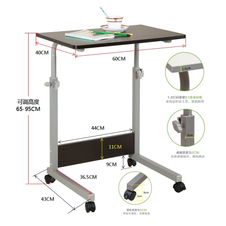 Простой письменный стол подвижный ленивый стол для дома студентов прикроватный столик кровать лифт ноутбук компьютерный стол - Цвет: 5
