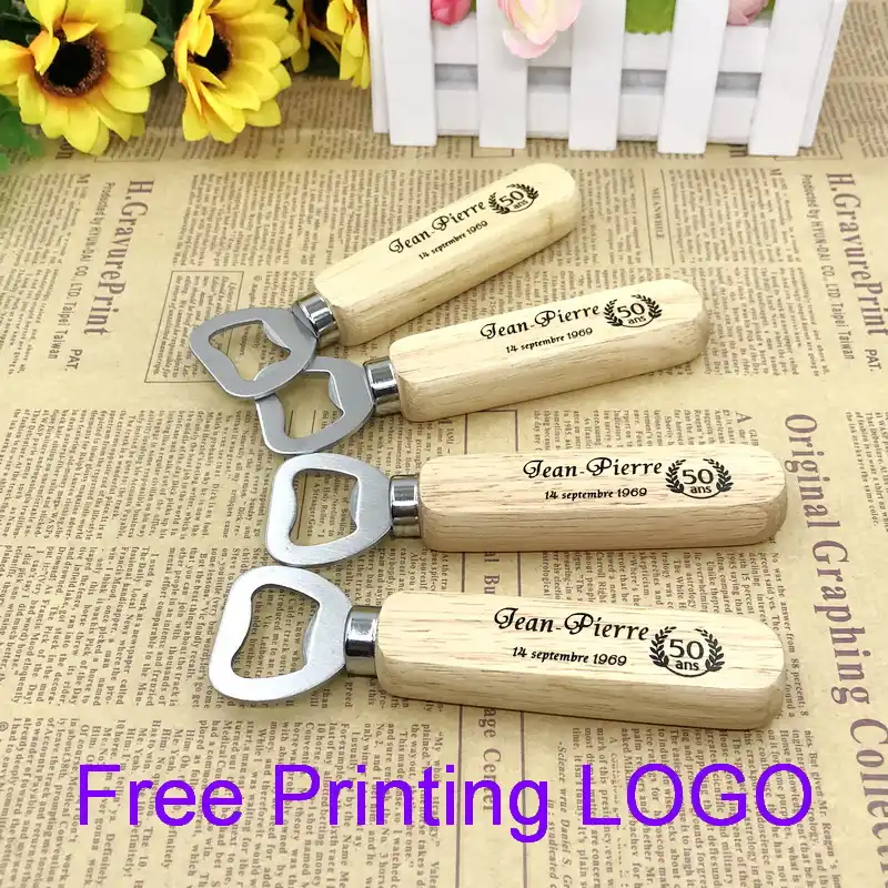 60pcs Angepasst Holz Flasche Opener Diy Logo Bier Offner Personalisierte Hochzeit Braut Dusche Bevorzugungen Party Favors Aliexpress