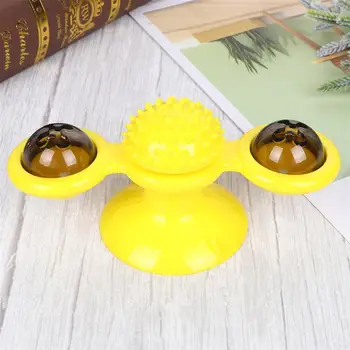 

1pc Cat Rotatable Ball Teasing Cat Toy Itchy Scratch Toy Suction Cup Flash Toy Cat Educational Supply Multicolor Optional