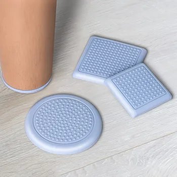 

8 Pcs/Lot Sofa Foot Pad Mat Anti-skid Silicone Tea Table Furniture Holder Mute Corner Bed Protective Sticker Square Or Round