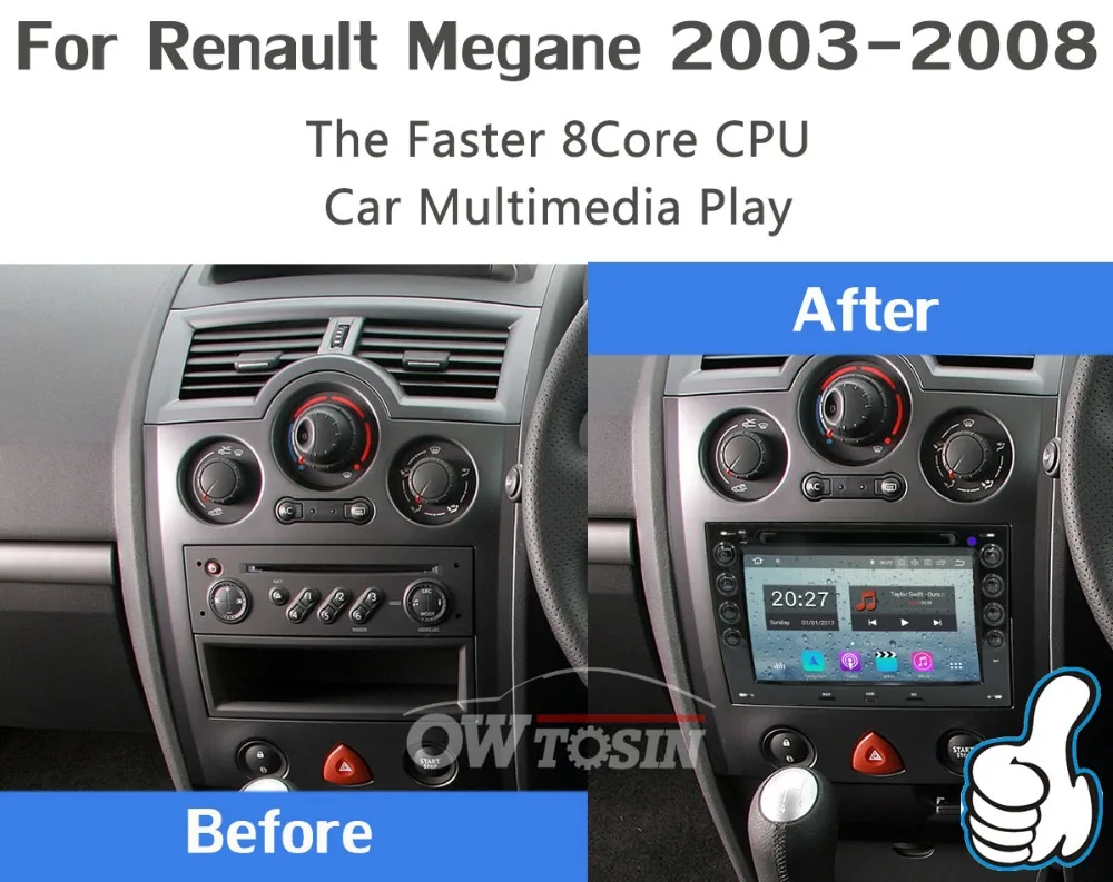 Cheap Octa Core 4GB RAM Android 9.0 5 USB Port Car DVD Player FOR Renault Megane 2 ii 2003 2004 2005 2006 2007 2008 Car Radio GPS DSP 6