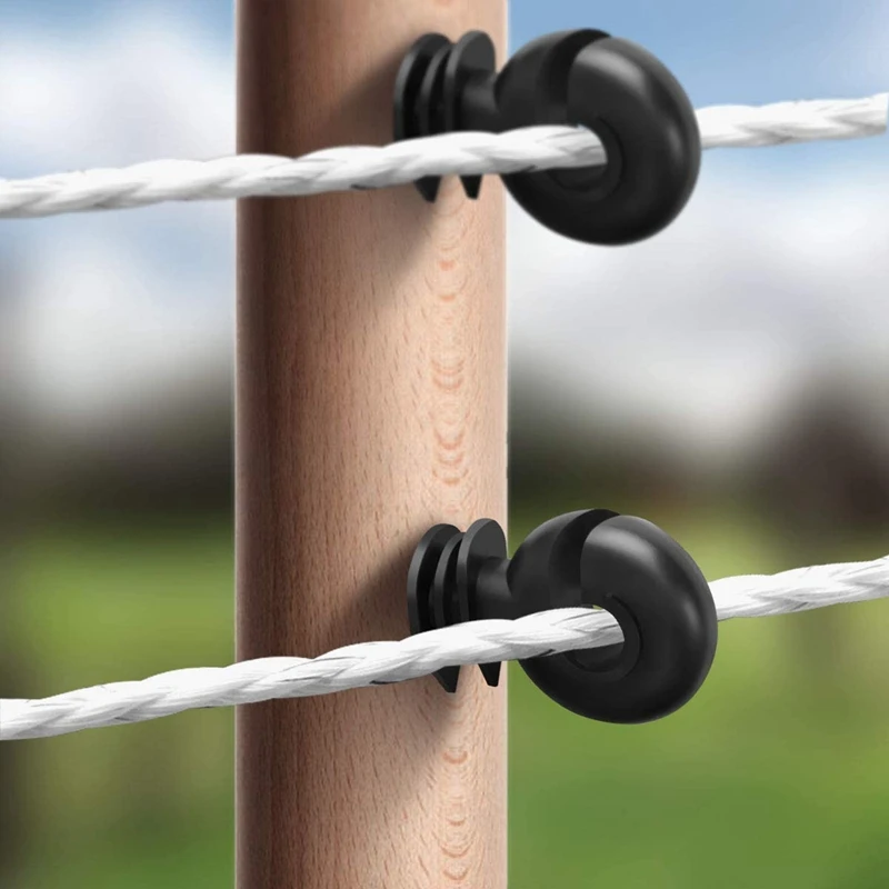 100x Isolateurs Anneau Pour Clôture Électrique - Multi-usage (Fil, Ruban, Corde) - APUK
