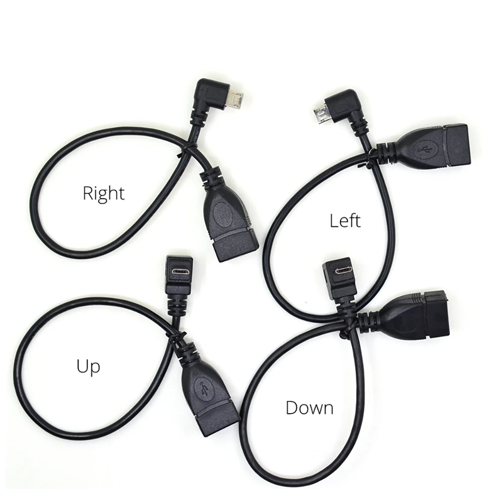 90 градусов вверх и вниз влево вправо Угловой Micro USB 2 0 5Pin папа к A мама удлинитель