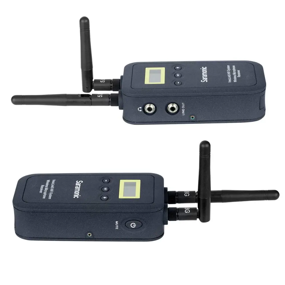 Saramonic Vmiclink5 Hi-Fi 5,8 ГГц 3-канальный блок питания с беспроводные ПЕТЛИЧНЫЕ микрофон Системы с передатчик и приемник для цифровых зеркальных камер и многое другое