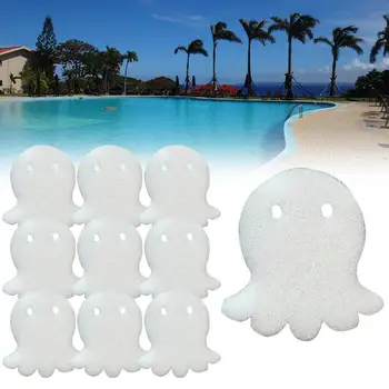 

10pcs Multi-function Cleaning Sponge Swimming Pool Filter Sponge White Octopus Oil Sponge Cleaning Tool