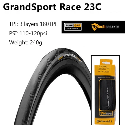 grand 23C boxed Континентальный ультра Спорт II 700 x 23C 25C дорожный велосипед Складные шины для велосипеда сверхлегкие анти прокол GRAND SPORT Racing - Цвет: grand 23C boxed