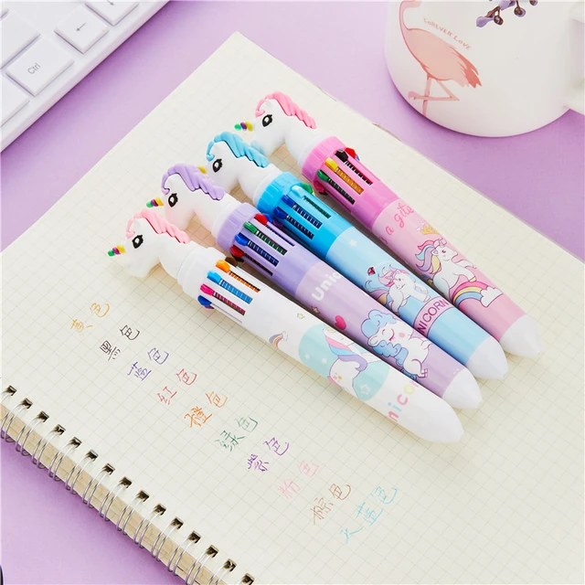 Ten-Color Ballpoint Pen Color Press Ball Pen Cartoon Cute Marker  Multi-Color Pen Multi-Function Handbook Marker Pen - China Christmas Water  Pen, Christmas Children's Gifts