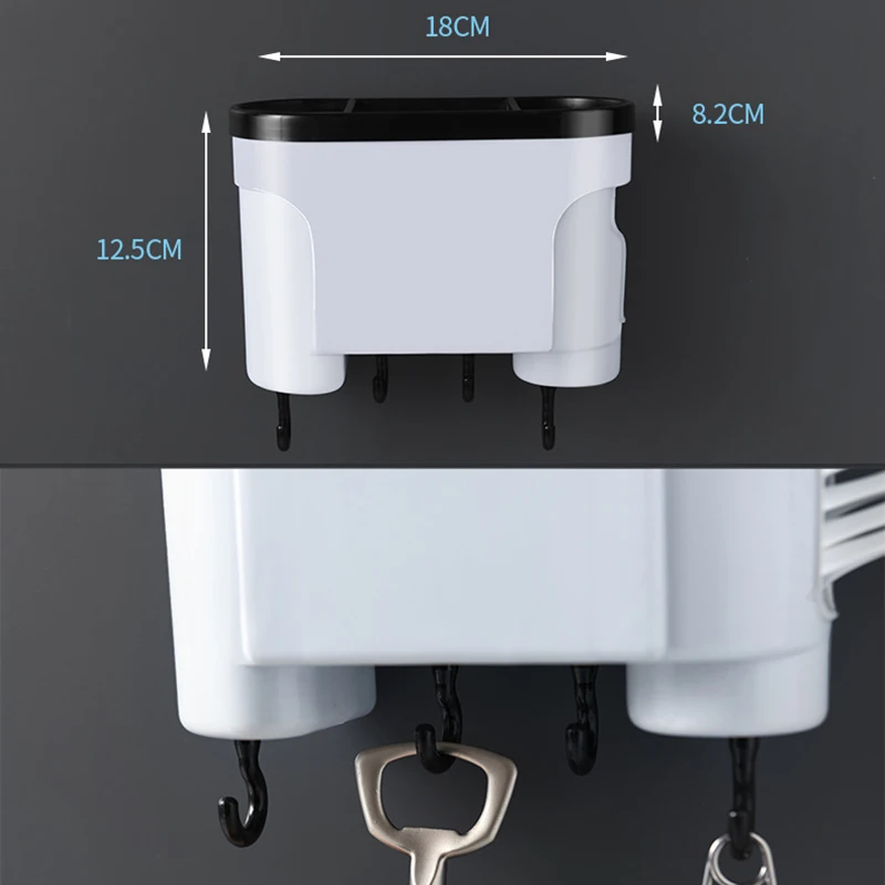 Настенная кухонная вилка для хранения, держатель Spoone, подставка для ножей, корзинка для палочек для еды, сушилка на присоске для кухонный инструмент