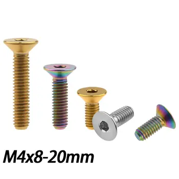 

Xingxi Titanium Bolts M4X8 10 15 20mm Countersunk Inner Hexagon Socket Head Titanium Screws Fastener 1pcs