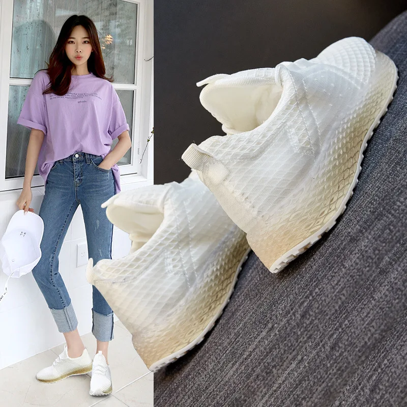 

Summer New Style Athletic Shoes WOMEN'S Shoes Casual Running Shoes Breathable Mesh Shoes Shoes Korean-style Flat INS Versatile S