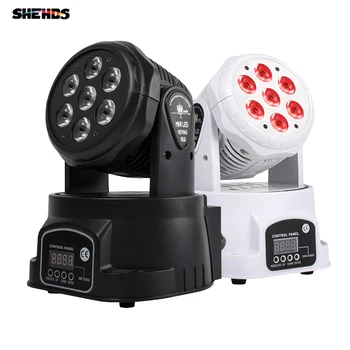 

Fast Shipping 2PCS LED Mini Wash 7x12w RGBW Moving Head Light For DJ Music Lights Disco Bar Ball Party Free Shpping