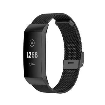 

Stainless Steel Watch Strap Replacement Metal Mesh Watch Band for Fitbit charge 4/4 SE/3/3 SE Watch Part