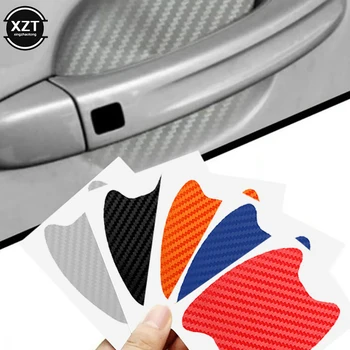 

4Pcs/Set Car Door Sticker Carbon Fiber Scratches Resistant Cover Auto Handle Protection Film Exterior Styling Accessories