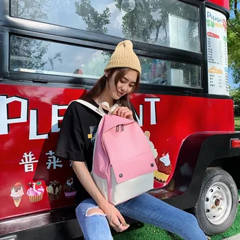 

2020 new women's shoulder bag college style anti-theft school bag multifunctional double zipper leisure travel backpack