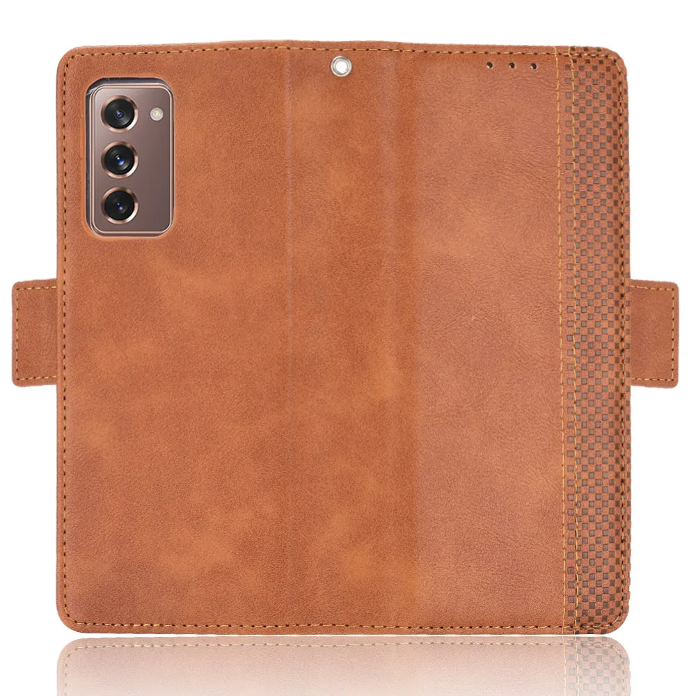 For Samsung Galaxy Z Fold 2 Z Fold2 Magnetic Vintage PU Leather Case Wallet Bag Card Slot Flip Capa Shell Shockproof Phone Cases