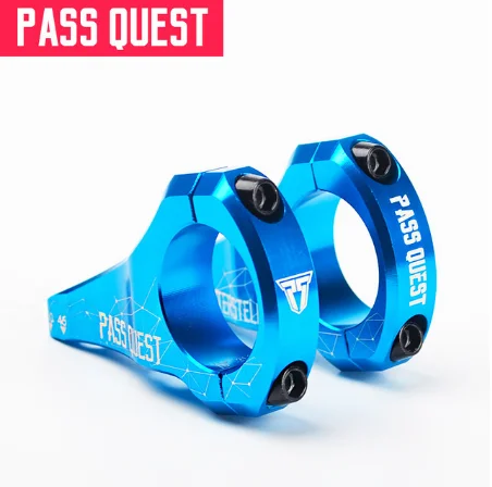 Pass Quest велосипедный вынос руля INTERSTELL сплав прямое Крепление велосипедный вынос руля 15 градусов 31,8 мм бар зажим 45-50 мм для ENDURO DH FR AM стеблей - Цвет: blue