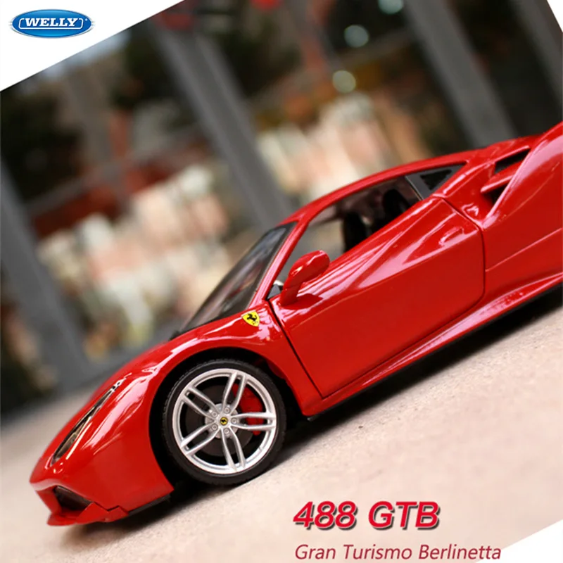 Bburago 124 Ferrari 488pista Car Model Die Casting Metal Model Children Toy Boyfriend Gift Simulated Alloy Car Collection
