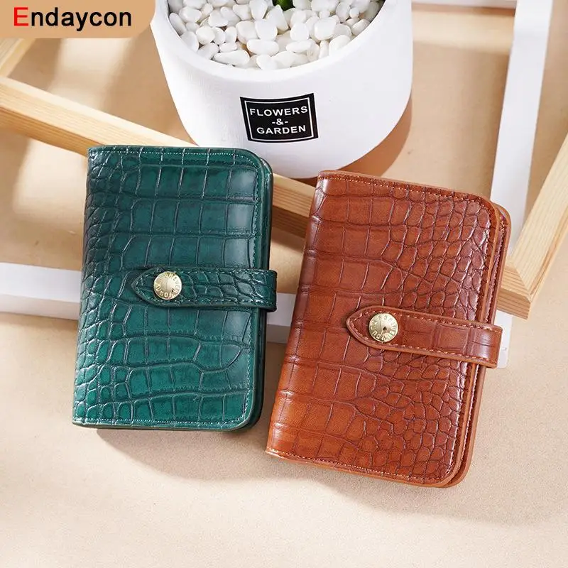 Zipper Wallet Coin-Purse Crocodile Mini Women Card-Holder Fashion Luxury Brand Short