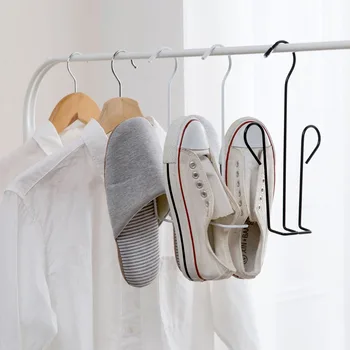 

1Pc Shoes Drying Rack Hanger Iron Shoes Holder Hook Hanger Shelf Home Storage Rack Organizer Laundry Hanging Tools