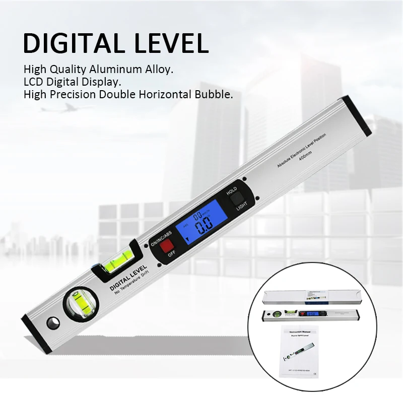  Level Upright Inclinometer Goniometer Digital Angle Electronic Backlight Finder Level 360 Degree Ra