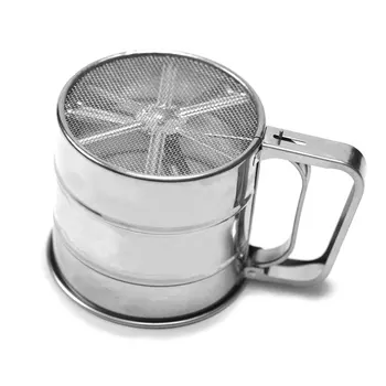 

Stainless Steel Strainer Cup Powder Flour Sieve Mesh Knife Baking Tools Pastry Tools Cup Flour Strainer Sieve
