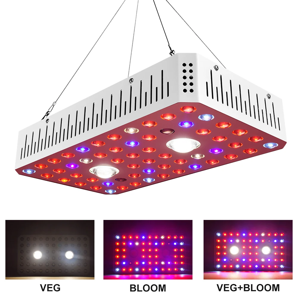 

LED Grow Light Double Switch1000W 2000W 3000W Full Spectrum Plant Light Growing lamp for Medicinal Plants Tent Cree 2590 COB