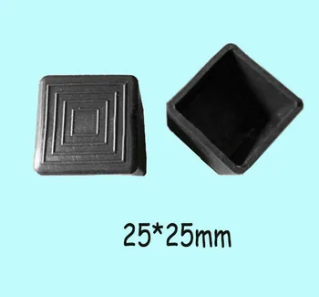 

25*25mm 1' inch table feet cover Cap,square Furniture wood steel leg pad,Good shelf feet protector,black tube pipe cover ending