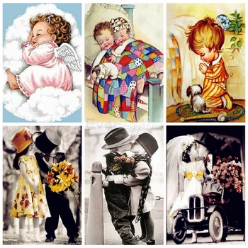 

EverShine Diamond Painting Full Square Child Cross Stitch Rhinestones Diamond Embroidery Sale Baby Handwork Home Decoration