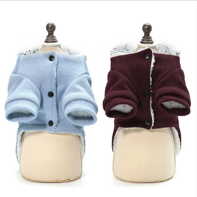Bone pattern Dog Clothes Winter Soft Hoodie Chihuahua Clothes Warm Pet Dog Clothes Winter Dog Clothing for Chihuahua Yorkie Coat