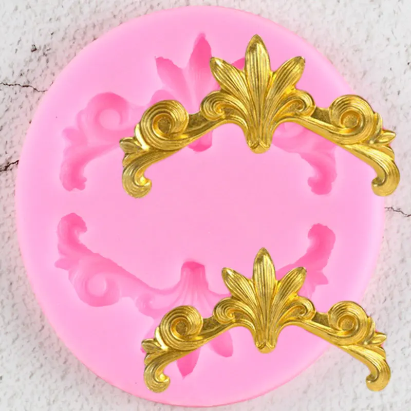 

3D Craft Corner Relief Border Silicone Molds Leaves Cupcake Topper Fondant Cake Decorating Tools Candy Chocolate Gumpaste Moulds
