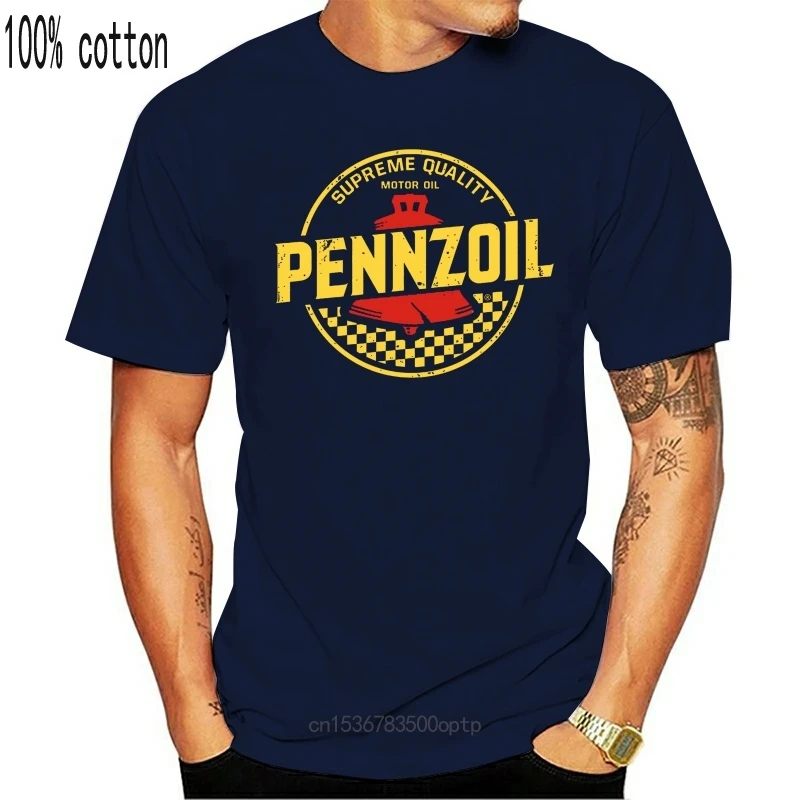 Потертая футболка Pennzoil-рубашка с логотипом моторного масла Pennzoil модные новые