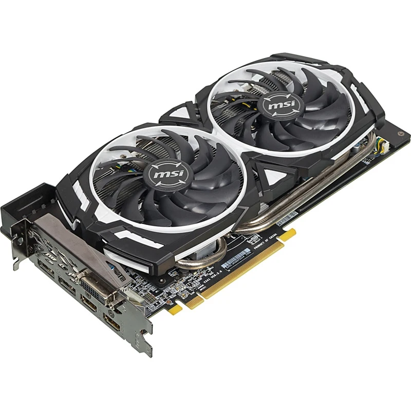 Видеокарта MSI PCI-E RX 590 ARMOR 8G OC AMD RX590 8192Mb 256b GDDR5 1565/8000 DVIx1/HDMIx2/DPx2/HDCP