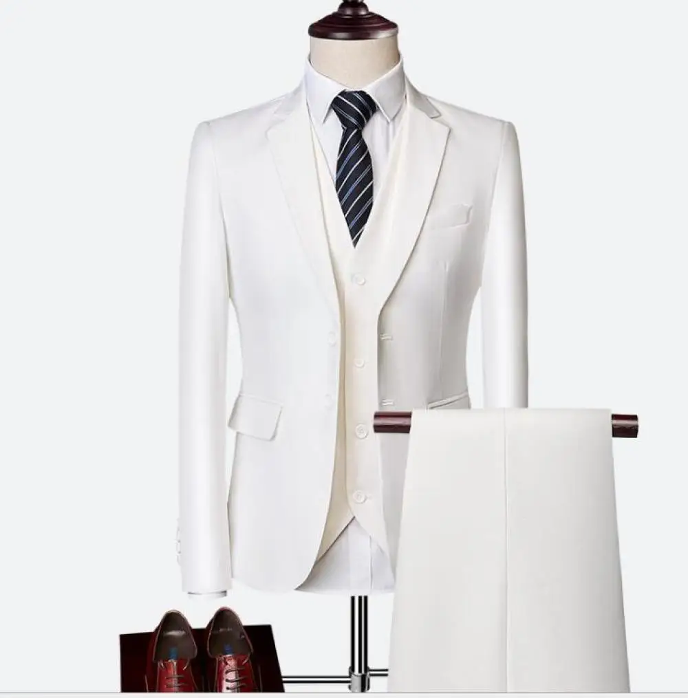 Mens Casual Business Suit Three Pieces Set Formal Wedding Tuxedos for Gentleman Prom Suit Mens Casual Business Suit Three Pieces Set Formal Wedding Tuxedos for Gentleman Prom Suit