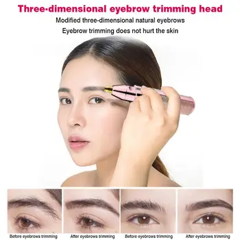 

USB Portable Electric Eyebrow Trimmer Makeup Painless Eye Brow Epilator Mini Shaver Razors Facial Hair Remover for Women and men