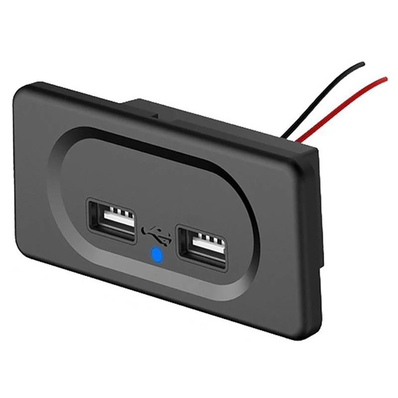 Dual USB Charger Socket 4.8A 12V 24V for Motorcycle Auto Truck Boat Car Power Adapter Outlet |