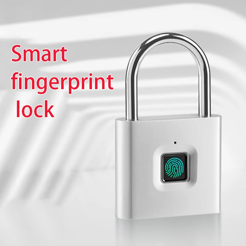 

Waterproof Fingerprint Lock LED Display Home Entrance Anti Theft Luggage Cabinet Locker Electronic Padlock