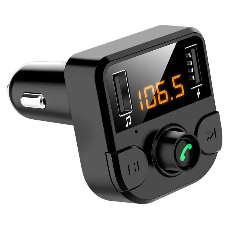 BT36B 3.1A USB зарядное устройство беспроводной Hands-free оранжевый светодиодный экран шум батарея напряжение обнаружения Bluetooth MP3 плеер 82X47X46 мм