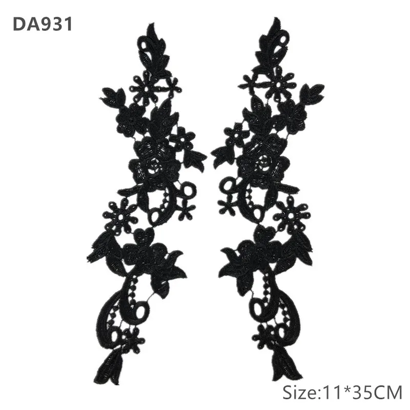 1 pair Embroidered Patches for Clothing Lace Applique patch Ballet Costumes Dress Sewing Crafts DA89 DA019