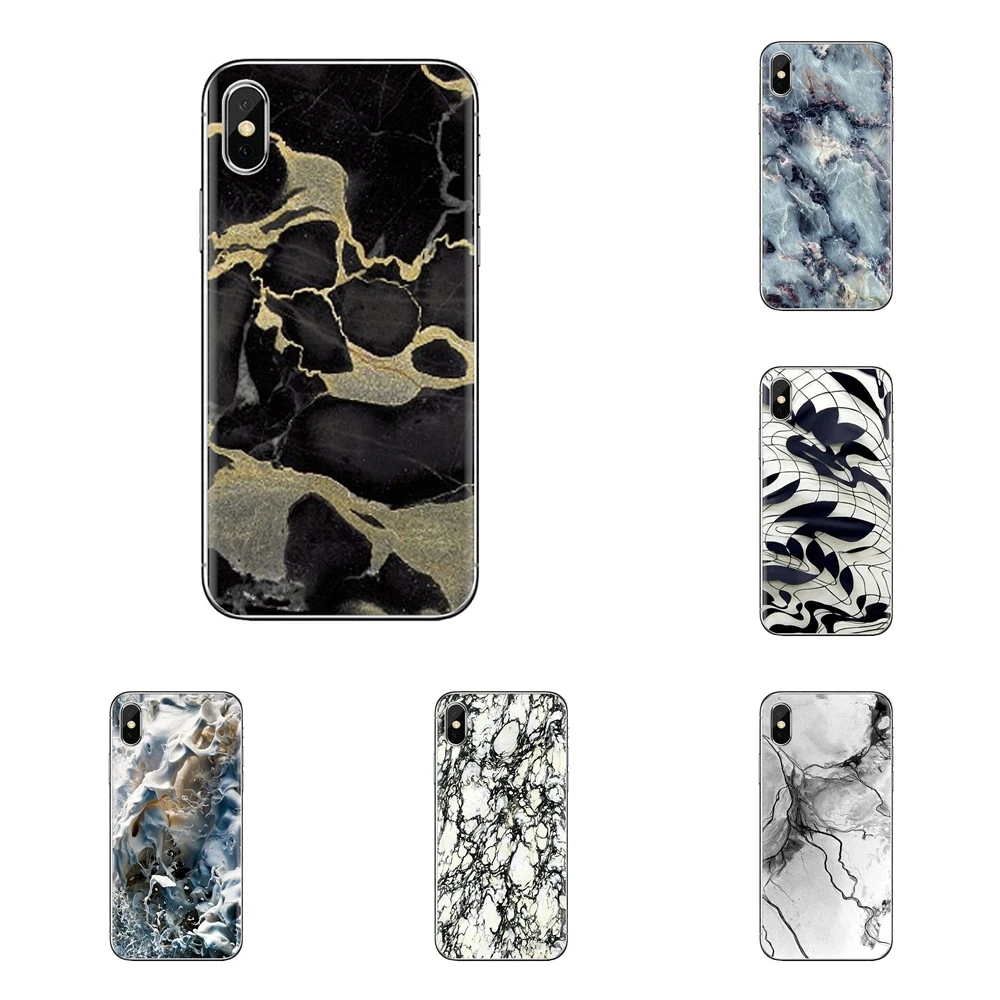 Soft Case Cover White Black Marble Stone texture For Huawei G7 G8 P7 P8 P9 P10 P20 P30 Lite Mini Pro P Smart Plus 2017 2018 2019 |