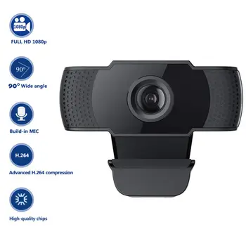 

1080P Webcam, HDWeb Camera with Built-in HD Microphone 1920 x 1080p USB Web Cam, Widescreen Video