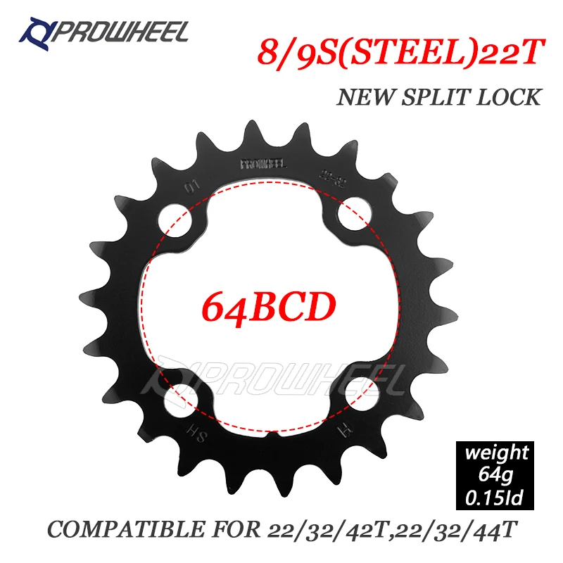 MTB バイクチェーンリング 64/96/104 BCD チェーンホイール 22/24/26