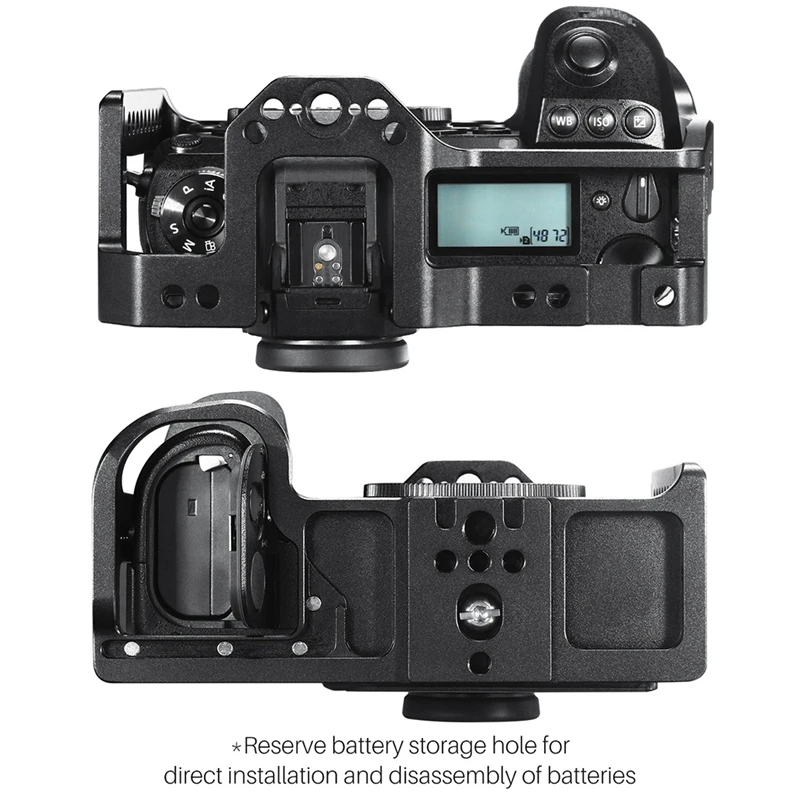 ABKT-UURig C-S1 клетка для камеры Panasonic Lumix S1 S1R защитный корпус видео Vlog клетка Холодный башмак крепление 1/4 3/8 Arca